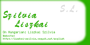 szilvia liszkai business card